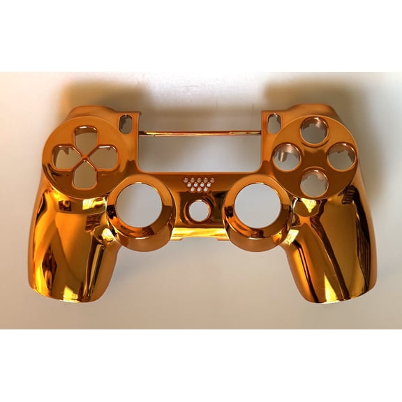 Face Plate Hard Shell Cover for PS4 Controller, Chrome Gold