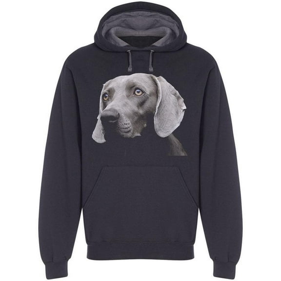 Face Portrait Of Weimaraner Hoodie Men -Image by Shutterstock, Male 3X-Large