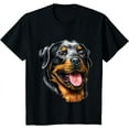thumbnail image 1 of Face Portrait Watercolor Painting Rott Cool Dog Rottweiler T-Shirt, 1 of 3
