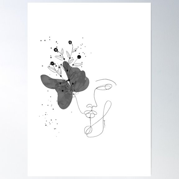 Face Poster Wall Art, Modern Wall Decor For Living Room Bedroom, 24x36 UNFRAMED