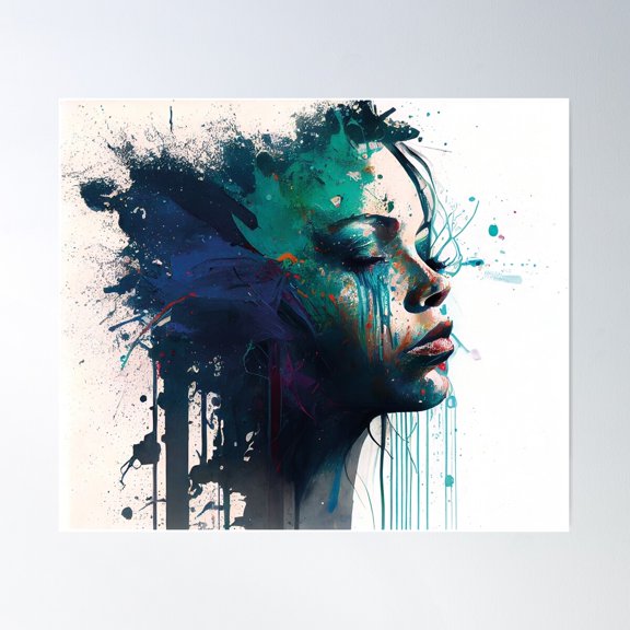 Face Poster Wall Art, Modern Wall Decor For Living Room Bedroom, 8x12 UNFRAMED