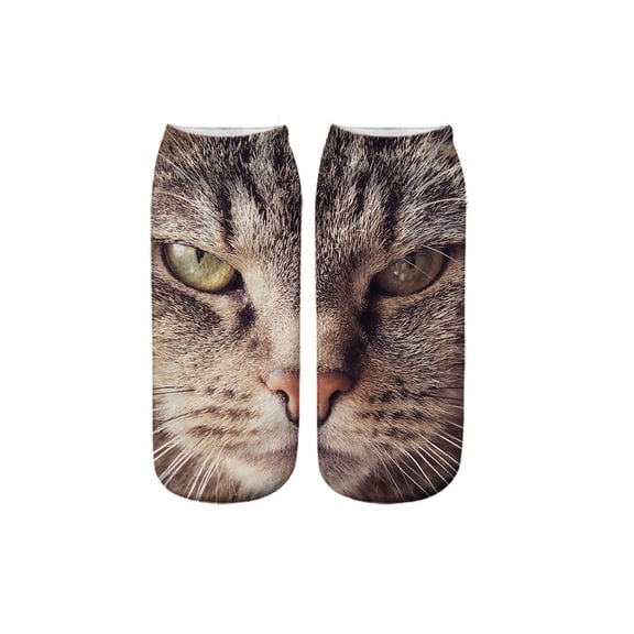 Face Print Socks 3D Design Mid Calf Length Unisex Comfortable Breathable Fabric Casual Wear Gift Package