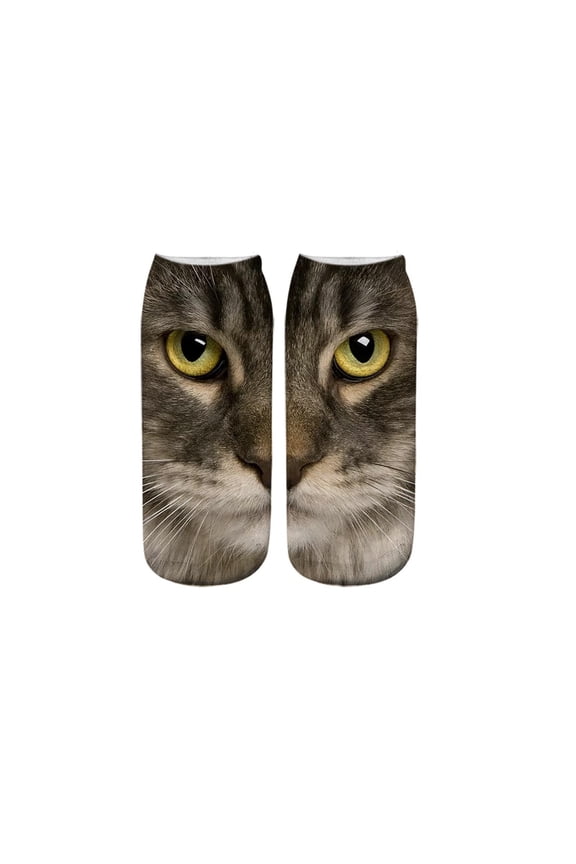 Face Print Socks 3D Design Mid Calf Length Unisex Comfortable Breathable Fabric Casual Wear Gift Package