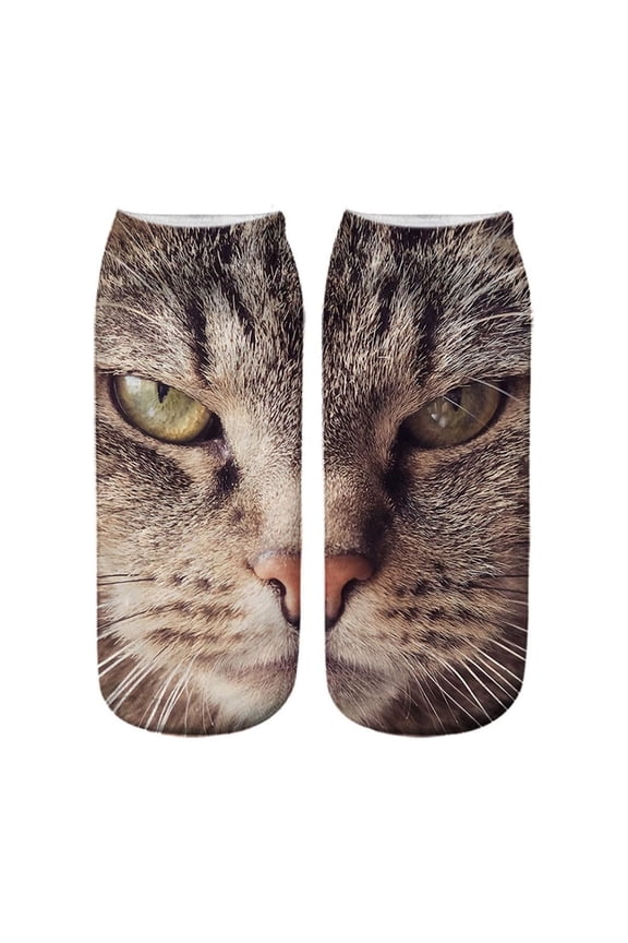 Face Print Socks Unisex Funny Novelty Crew Socks for Men Women, Cute Animal Cartoon Design, Soft Breathable Daily Wear, Gift for Friends Family