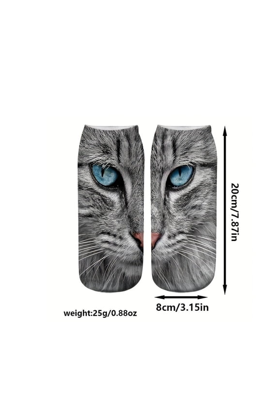 Face Print Socks - Unisex Soft & Breathable Mid-Calf Socks for Everyday Wear and Gifting - Comfortable Realistic Design for Men and Women