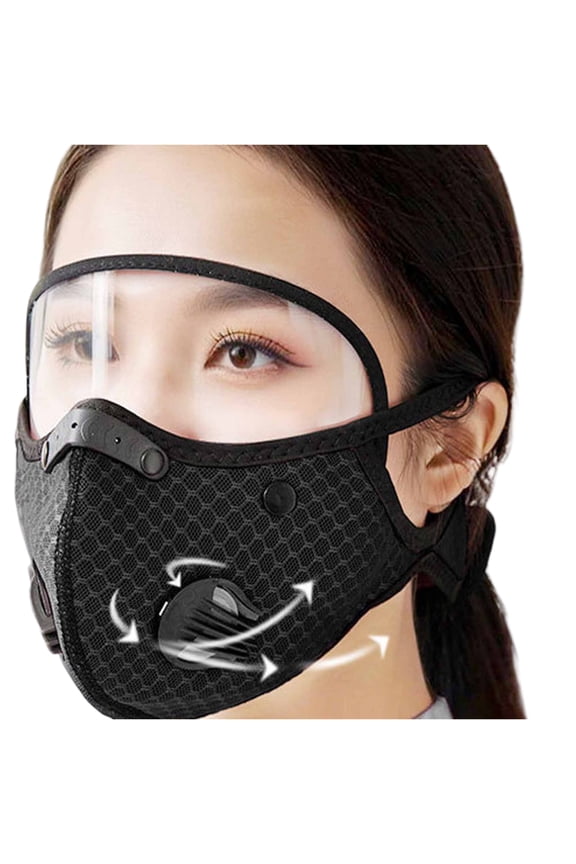 Face Protection Mask, Breathable With Eye Shield, 1 Pack Unisex, Reusable Windproof Sports Protection Mask for Men and Women Cycling Outdoor Activities