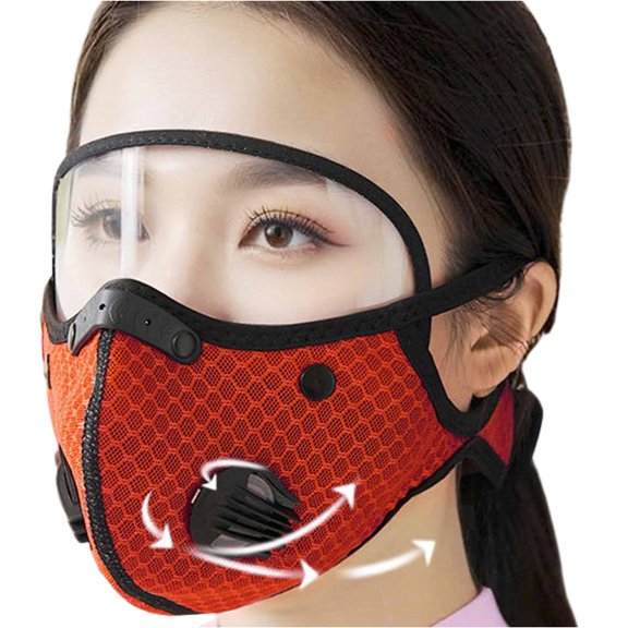 Face Protection Mask, Breathable with Eye Shield, 1 Pack for Men Women, Outdoor Cycling Sports Wind Dust Protection Safety Face Cover