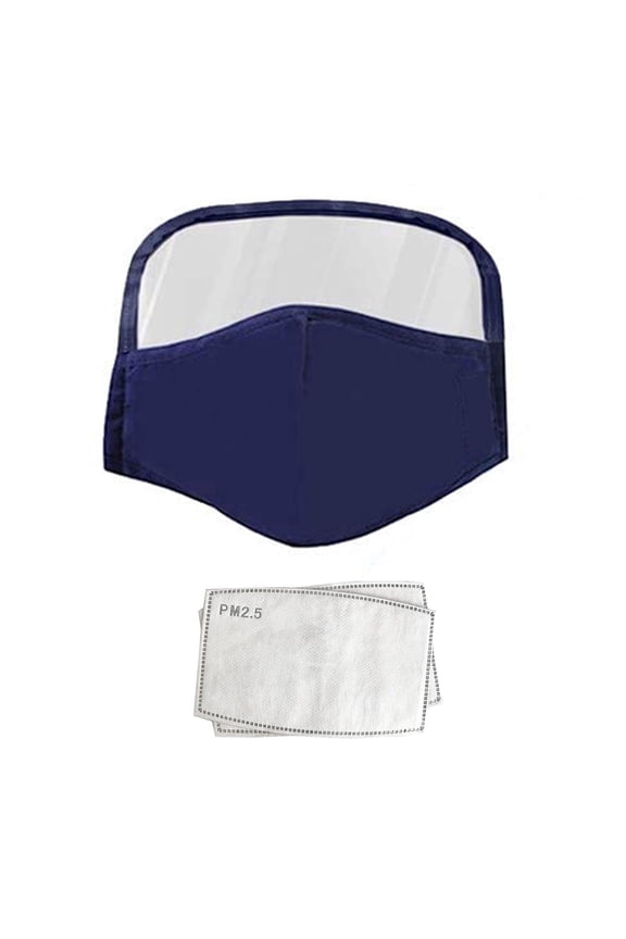 Face Mask, Cotton Dust-Proof Outdoor Reusable Face Guard with Transparent Eye Shield