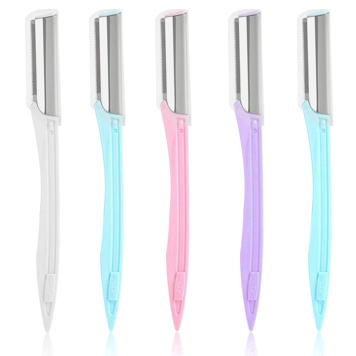 Face Razor For Women Facial Hair Removal - Facial Shaver Peach Fuzz Remover Eyebrow Shaper Come With Safety Covers - Dermaplaning Tool Remove Fine Hairs - Sensitve Skin Friendly Travel Essential
