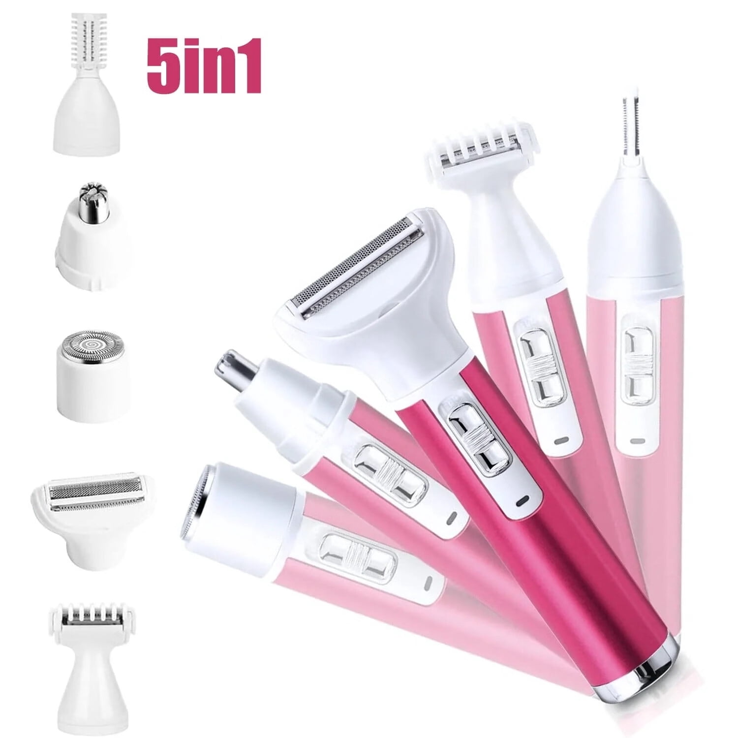 Red Mustache Razor Face Razors for Women,Bikini Trimmer 5 in 1 Wet/Dry Electric Shaver ...