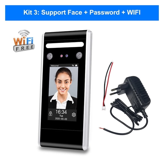 Face Recognition Access Control Dynamic Detection Door Lock Face Attendance Machine Free Software TCP/IP USB - Efficient Management