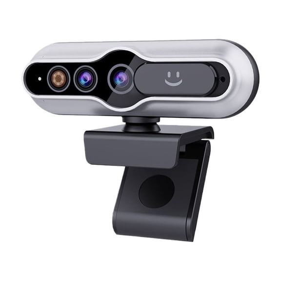 Face Recognition Login PC Camera 2K 1080P Windows Hello Webcam Camera for Laptop Desktop, USB Camera with Microphone