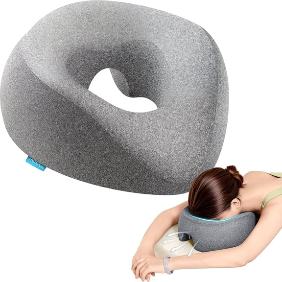 Face Down Recovery Pillow for Bed Massage & Prone Sleeping, Face Cradle Cushion for Post Eye Surgery, Vitrectomy & BBL Surgery Recovery Equipment, Breathable Removable Cover