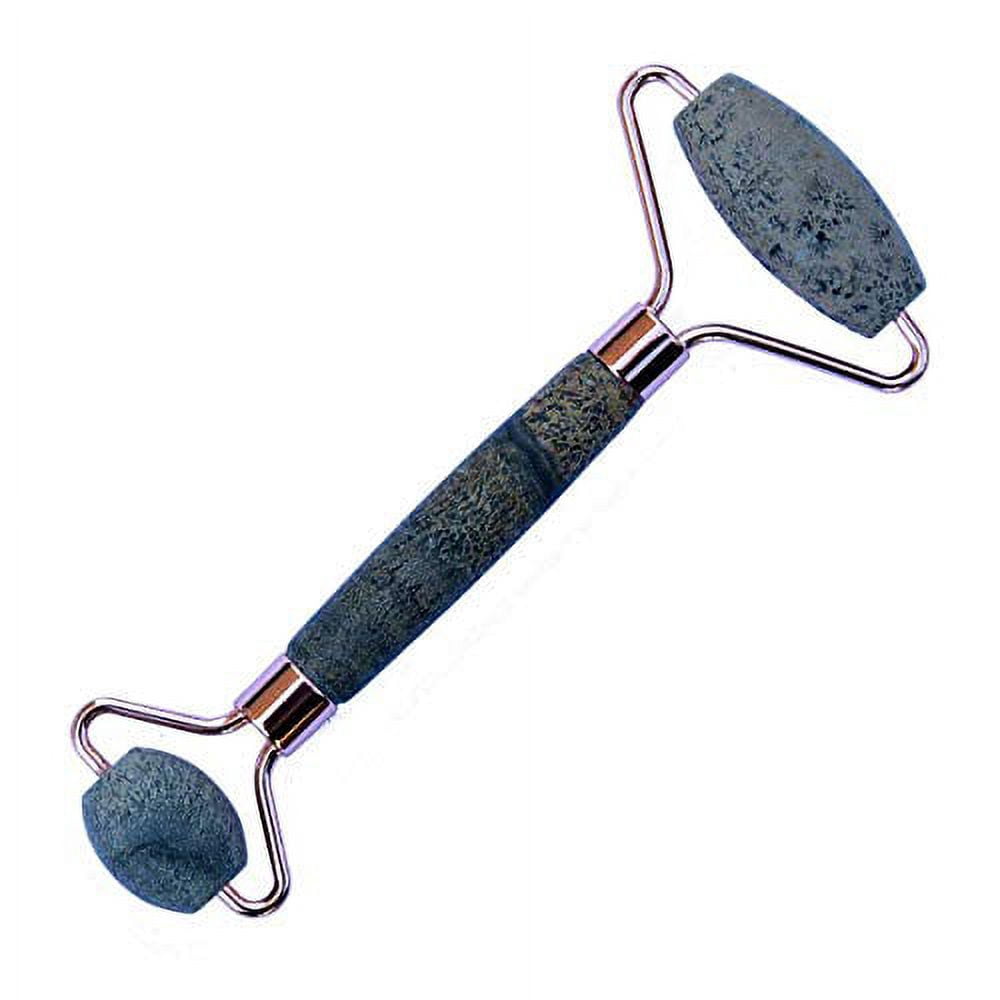 Face Roller Massager - Real Crystals and Gemstones - Massaging Tools for Face, Eyes, Chin, Neck and Anti-Aging - Gua Sha Alternative (Picture Jasper)