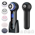 thumbnail image 1 of Face Scrubber Exfoliator with LCD Screen,Rechargeable Facial Cleansing Brush IPX7 Waterproof 3 in 1 Blackhead Remover Vacuum for Exfoliating,Massaging and Deep Pore Cleansing, 1 of 8