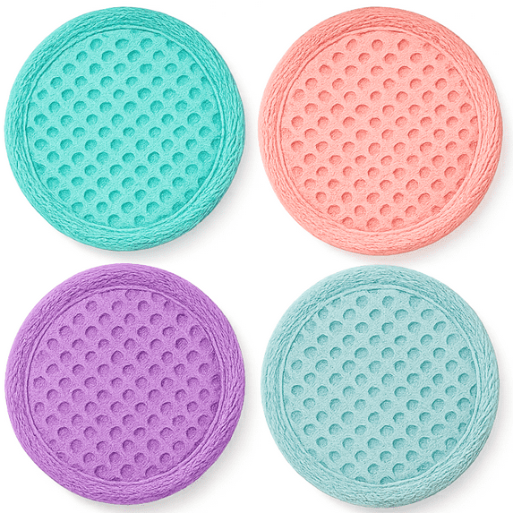 Face Scrubber - Facial Cleansing Brush Microfiber Spa Facial Scrubbers, 4 units by Osnell USA