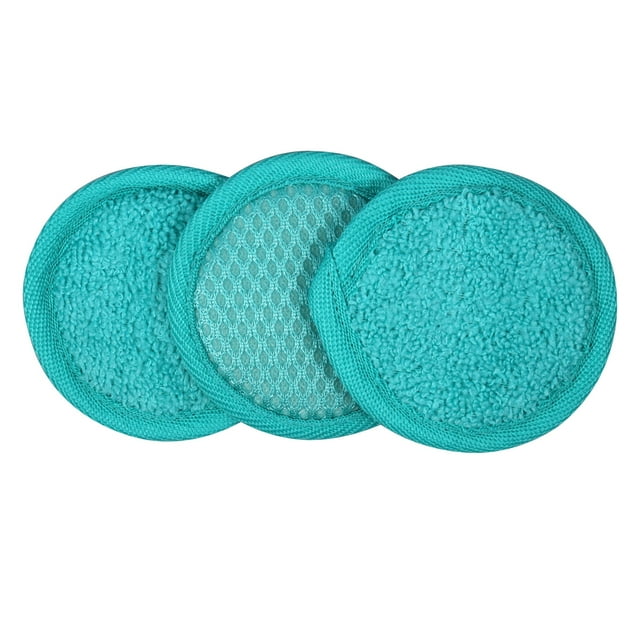 Face Scrubber - Facial Cleansing Brush Microfiber Spa Facial Scrubbers, 6 units - Teal