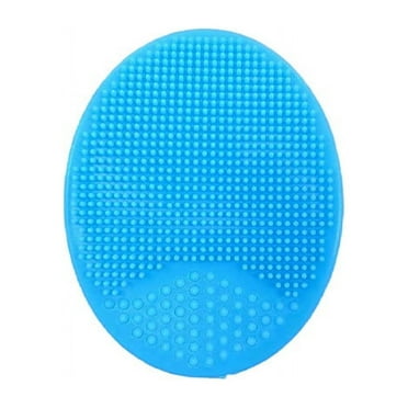 Face Scrubber Soft Silicone Facial Cleansing Brush Pore Blackhead Removing Exfoliating Scrub for All Kinds of Skin Deep, Blue, ZHENYEMEI