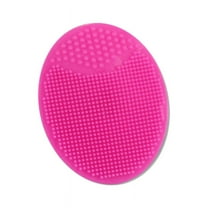 Face Scrubber Soft Silicone Facial Cleansing Brush Pore Blackhead Removing Exfoliating Scrub for All Kinds of Skin Deep, Rose Red, ZHENYEMEI