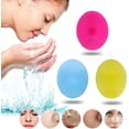 thumbnail image 1 of Face Scrubber,Soft Silicone Facial Cleansing Brush Wash Sponge Massage Pore Blackhead Removing Exfoliating Scrub for Sensitive Greasy Dry and All Kinds of Skin (3-mixed color), 1 of 7