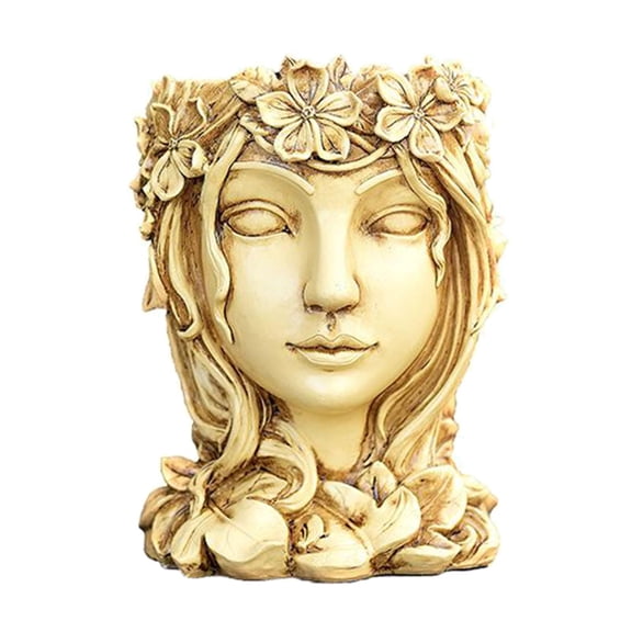 Face Sculpture Succulent Cactus Head Flowerpot Plant Pots Container for