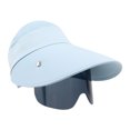 thumbnail image 1 of Face Shade Sun Hat for Women and Lady, Breathable Open Top Cap with Wide Brim and Flexible Back Fit for Beach Walks, 1 of 9