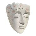 thumbnail image 1 of Face Shape Wall Planter Elegant Resin Wall-Mounted Head Pot with Drainage Hole Unique Small Vase Holder for Flower,Succulents White, 1 of 8