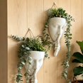 thumbnail image 1 of Face Shaped Wall Planter, Silence Face Art Wall Hanging Vase, Unique Human Head Flower Pot, Decorative Wall Mounted Planter, Indoor Outdoor Succulent Planter for Home Garden Wall Decor, 1 of 6