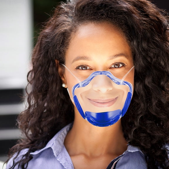 Face Shield, Anti Fog Clear Reusable Protective Plastic Shield Against Droplet Splash For Women And Men Blue