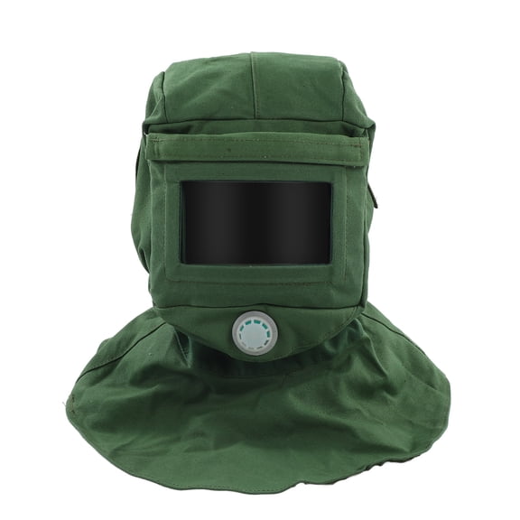 Face Shield, Dust & Wind Protection Hood with Vent, Canvas Shawl, Cut-Resistant, Heat-Proof Neck Cover Sand Blasting Safety Gear Bienvenido