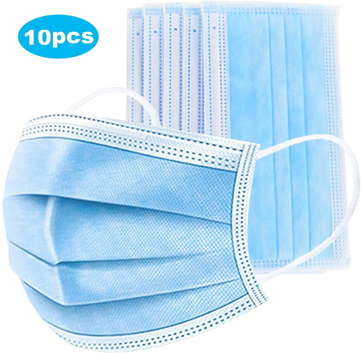 Face Shield with Elastic Ear Loop Cover 10PCS Full Face Anti-Dust