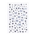 thumbnail image 1 of Face, Silver Glitter Butterfly Heart Star Decorative, Self Adhesive Rhinestone for Nails, Makeup, Party Use, 1 Sheet, 1 of 4