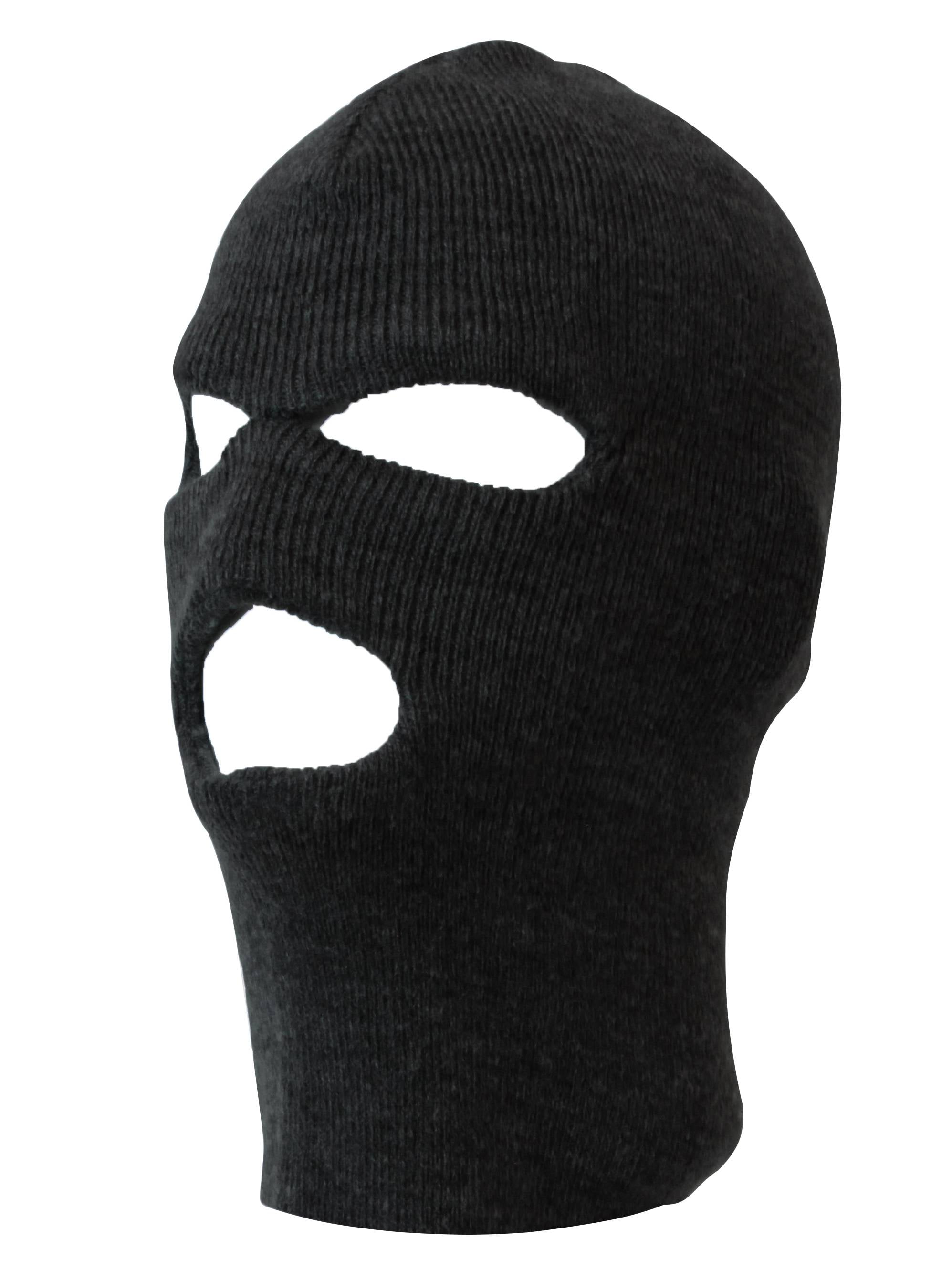 Face Ski Mask 3 Hole , Black S/M