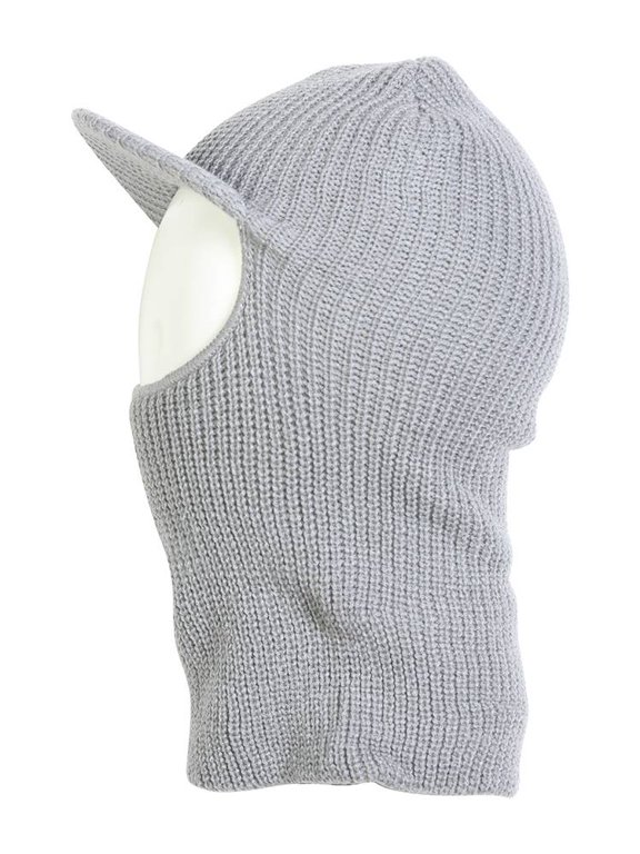 Face Ski Mask w/ Visor - Light Grey