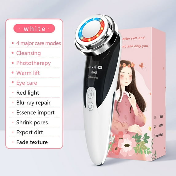 Face Skin Rejuvenation Device, Beauty Instrument for Facial Care, Photon Rejuvenation Pore Cleaning RF Introducer, High Frequency Vibration Massage, Lifting Tightening Face Shaping Tool for Home Use