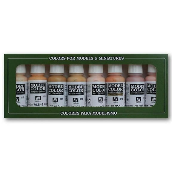 Face & Skin Tones Model Color Paint Set - Pack of 8