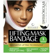 Face Slimming Strap Double Chin Reducer V Line Mask Chin Up Patch Contour Tightening Firming Face Lift Tape Neck Bandage V-Line Lifting Patches V Shaped Belt Reusable Lifting Bandage SWISSOKOLAB