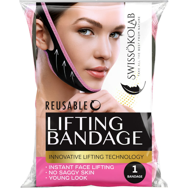 Face Slimming Strap Double Chin Reducer V Line Mask Chin Up Patch Contour  Tightening Firming Face Lift Tape Neck Bandage V-Line Lifting Patches V  Shaped Belt Reusable Lifting Bandage SWISSOKOLAB 