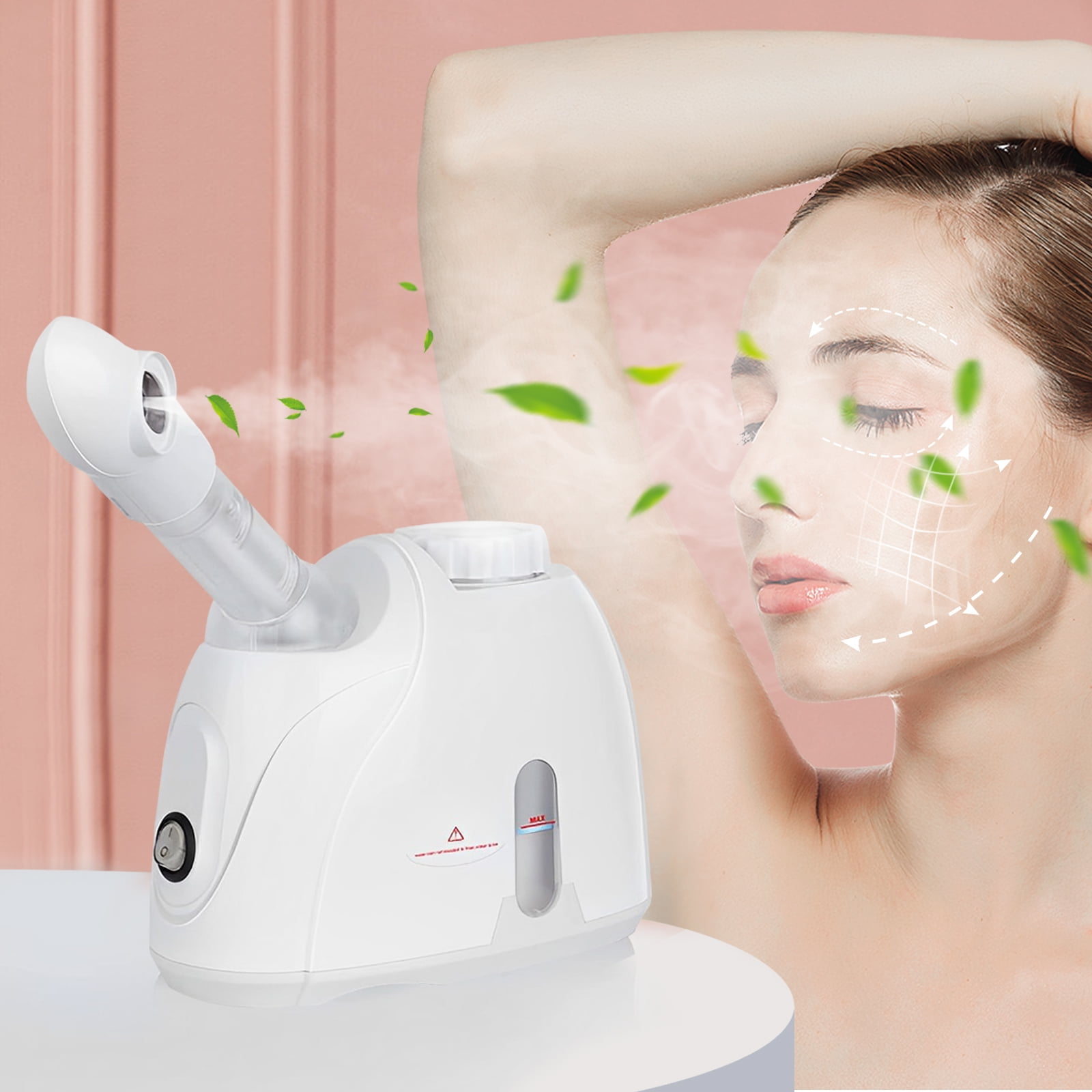 Face Steamer with Extendable 180° Rotating Arm Portable Facial