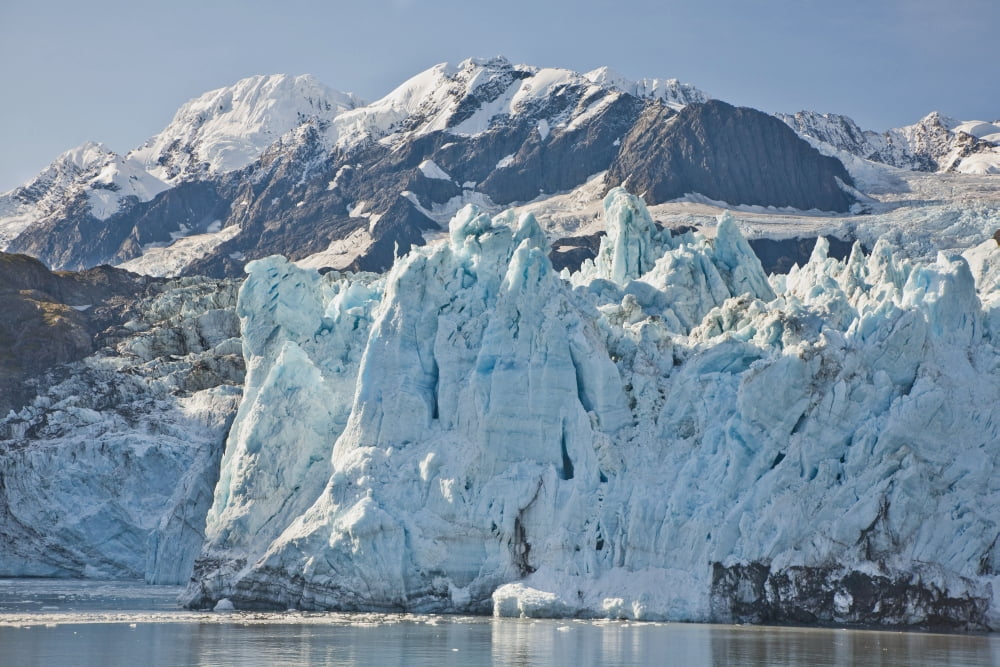 The Face Of Surprise Glacier And Chugach Mountains In Surprise Inlet At Harriman Fjord Prince William Sound Southcentral Alaska Canvas Art - Jeff Schultz Design Pics (38 x 24)