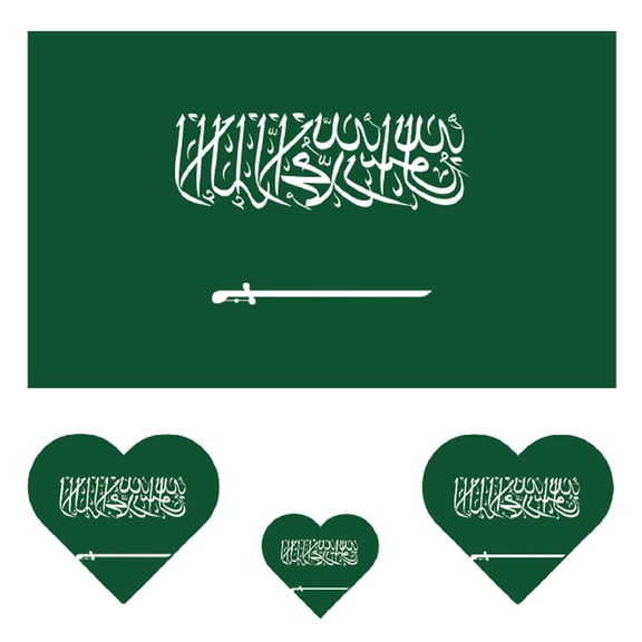 Face Tattoo Sticker, Saudi Arabia 2026 Themed, 1 Pack Waterproof Temporary Sticker, Football Fans Bar Match Watch Party Sports Event Face Decoration