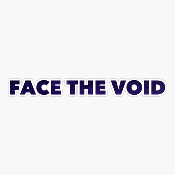 Face The Void Animation Inspired Sticker