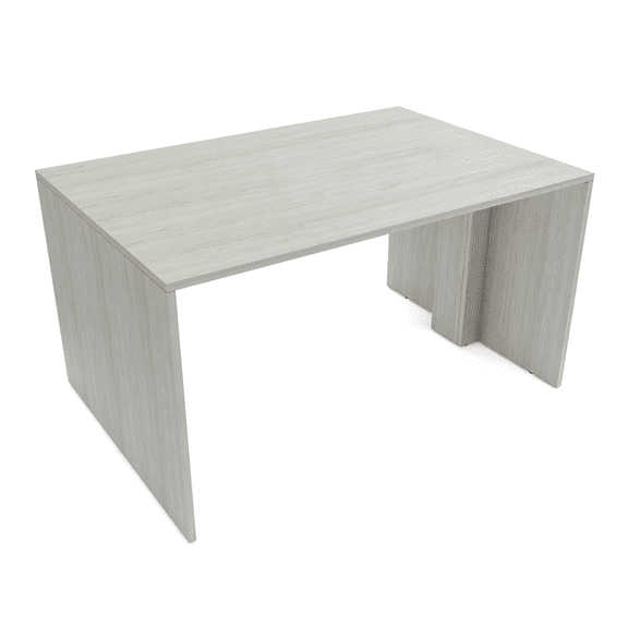 Counter Height Collaboration Table | 4 Person Face-to-Face Team Desk | 48 x 72 Inch Commercial Office Desk | Extra Wide Laminate Worksurface | Lakeland Salt