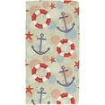 thumbnail image 1 of Face Towel Hand Cloth Terry Towels Nautical Elements Seamless Bath Decor,Washcloth for Hotel-Spa-Kitchen Multi-Purpose,Soft,Quick-Dry 30 X 15 inch, 1 of 5