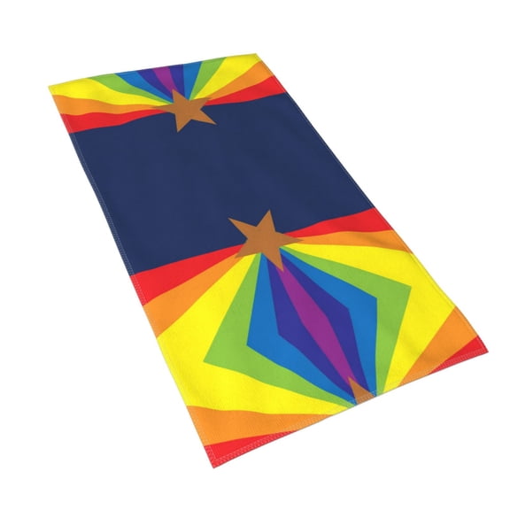 Face Towel Kitchen Tea Towel Arizona Flag Gay Pride Dish Washcloths Guest Towel Portable Bath Decorations 15.7 X 27.5 In