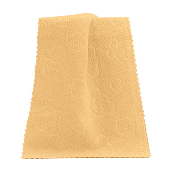 Face Towel, Soft Absorbent Bath Towel, Five-Color Bear Embossed Plain Face Cloth for Facial Cleansing and Makeup Removal, Durable Fine Fiber, 30x60cm, Lightweight and Machine Washable