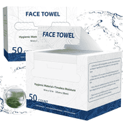 Disposable Face Towel, 10” x 12”, 100% Viscose Fibre, Disposable Face Towels for Women Cleansing Sensitive Skin, 100 Count（2 PACK)