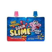 Face Twisters Sour Slime, Sour Liquid Gel Candy, 1.4 oz., Contains Wheat & Corn