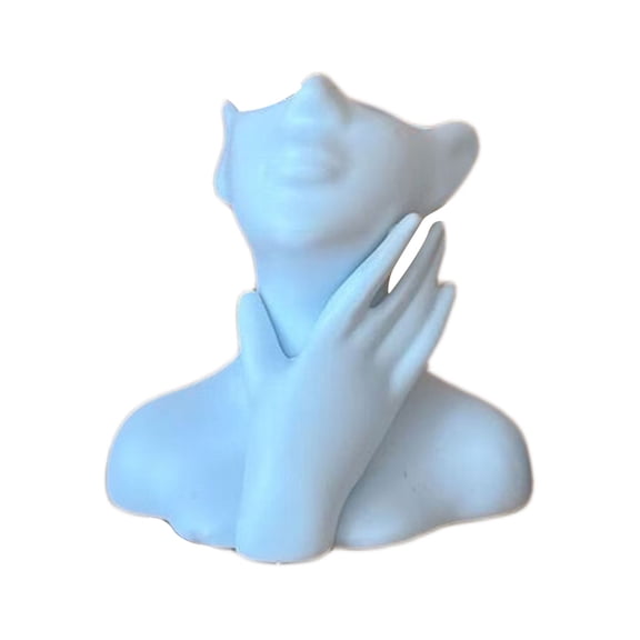 Bust Head Statue Head Face Flower Vase for Home Decors Plastic Female Form Flower Vase for Centerpieces Decorative Vases
