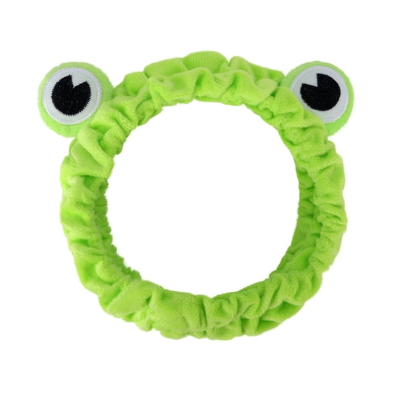 Face Wash Headband, Frog Spa Hair Bands Makeup Headbands Women Cartoon Cute Coral Fleece Elastic Headband Creative Hair Accessories for Washing Face Shower Beauty Skincare